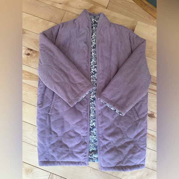 Women’s quilted reversible corduroy jacket - Picture 1 of 3
